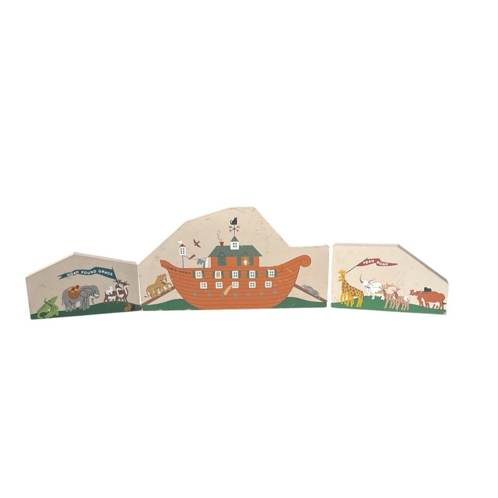 Vintage The Cat’s Meow Noahs Ark Noah Found Grace Yeah Noah 3 Pieces 1995